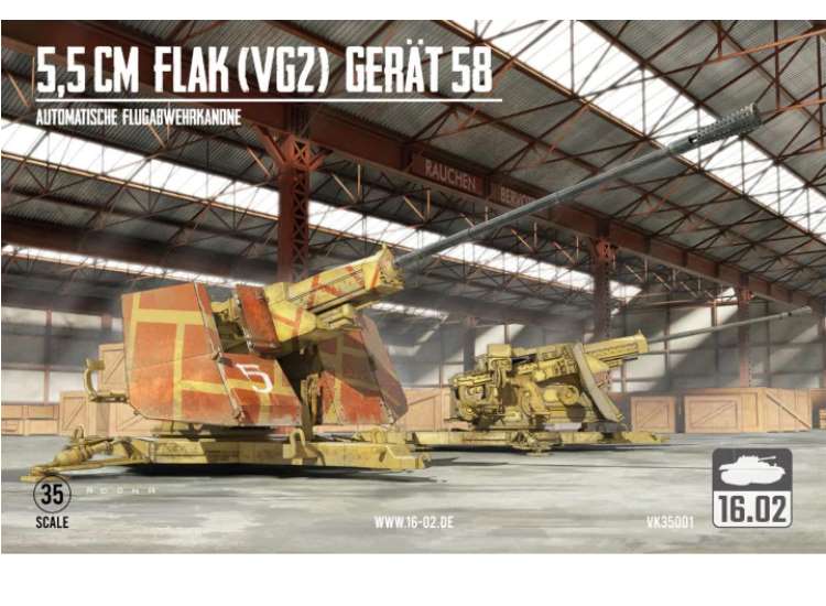 1/35 16.02 - 5,5cm Flak (VG2) Gerat 58 Autom. Flugabwehrkanone