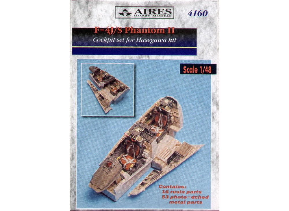Aires 4160 1/48 McDonnell F-4J/F-4S Phantom cockpit set (designed to be used with Hasegawa kits)