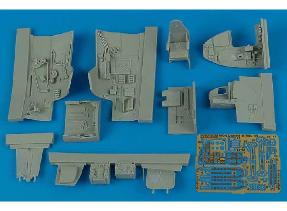 Aires 4463 1/48 de Havilland Mosquito Mk.IV cockpit set (designed to be used with Tamiya kits)
