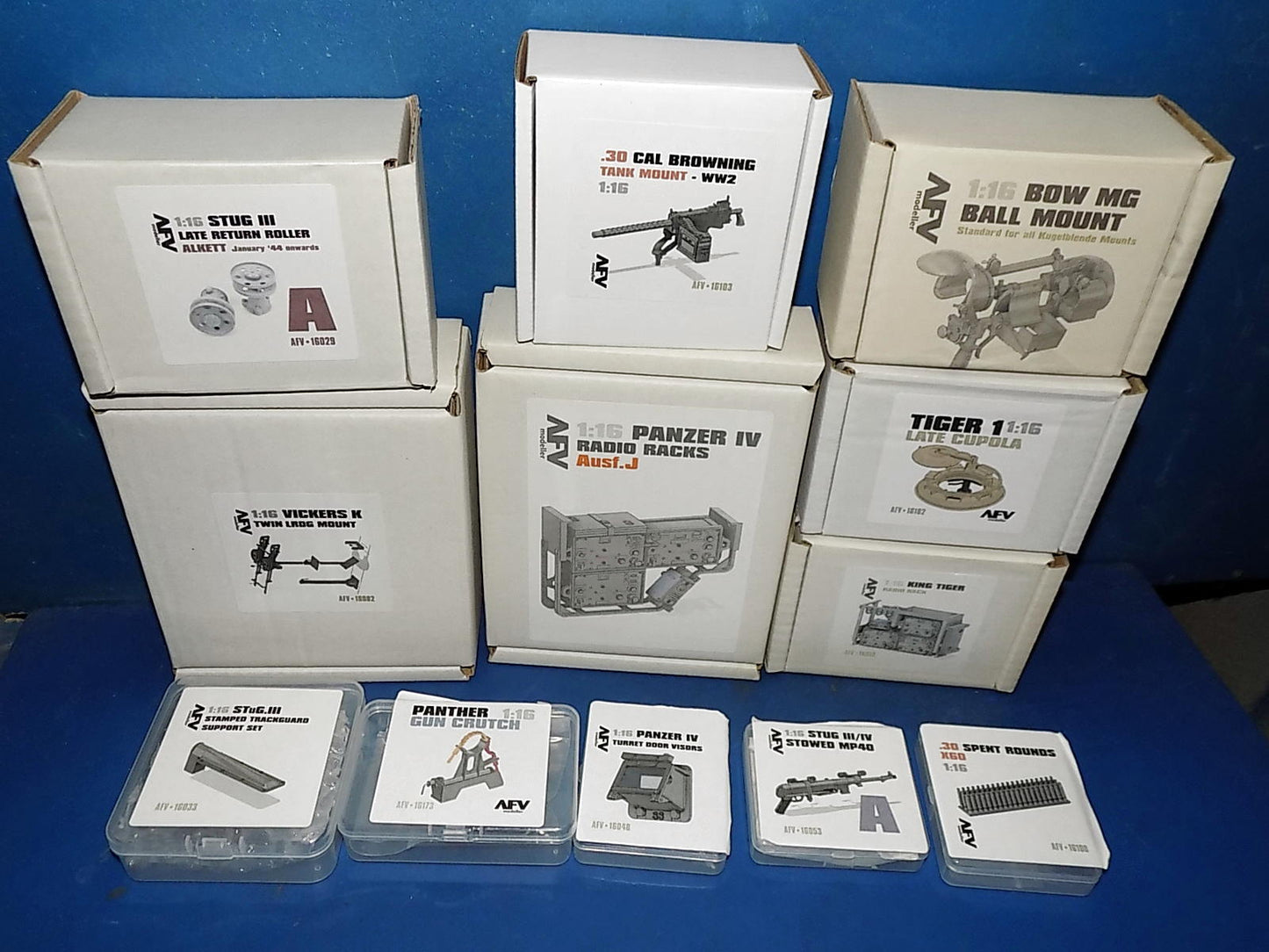 12x Various 1/16 AFV Modeller 3D Printed Detail Items AUC00013
