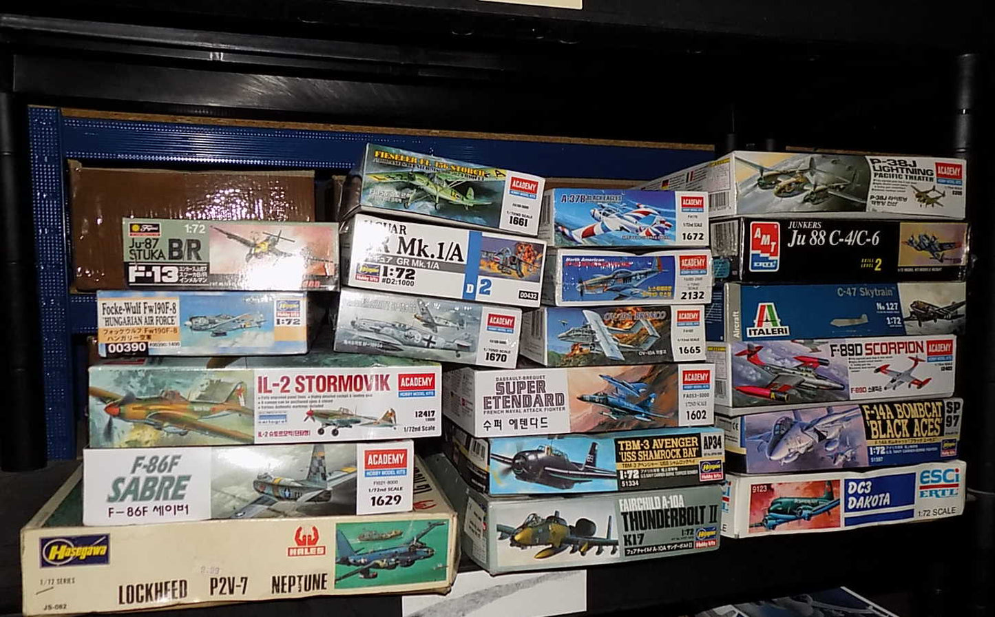 20 Various 1/72 Aircraft Kits - Tatty Boxes JBL0011
