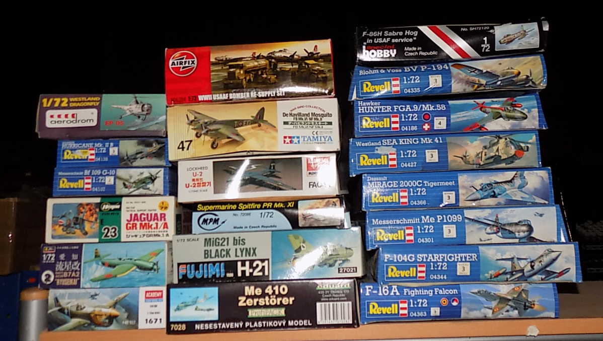 20 Various 1/72 Aircraft Kits - Tatty Boxes JBL0072