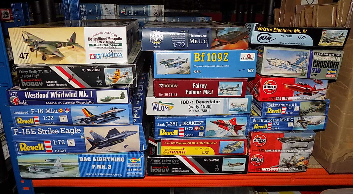 20 Various 1/72 Aircraft Kits - Tatty Boxes JBL0088