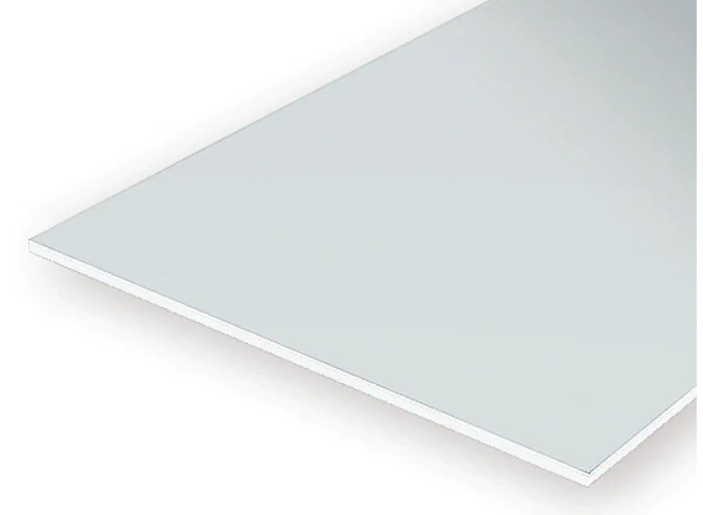Evergreen 9008 - Assorted White Styrene Sheeting Thickness 0.25/0.5/1.0mm (3)