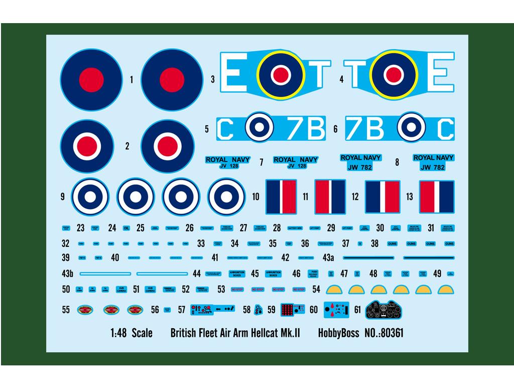 Hobbyboss 80361 1/48 British Fleet Air Arm Hellcat Mk.II
