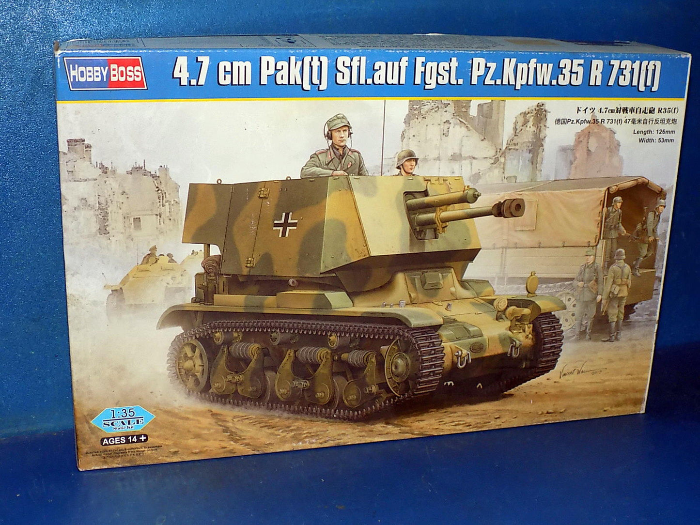 1/35 Hobbyboss - 4.7cm PAK(t) Sfl.Auf Fgst. Pz.Kpfw.35 R 731(f)