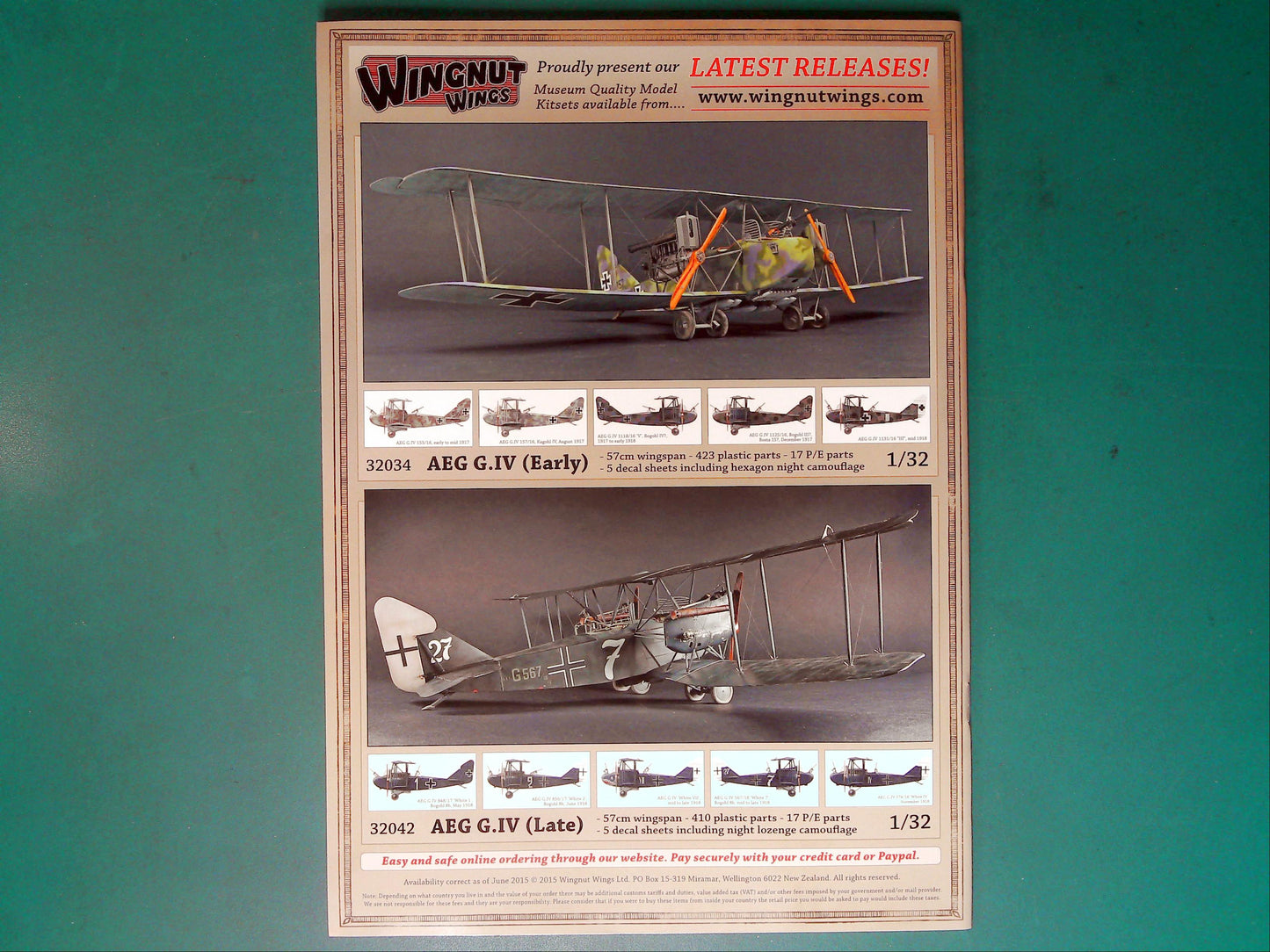 Windsock - Building the Wingnut Wings AEG G.IV