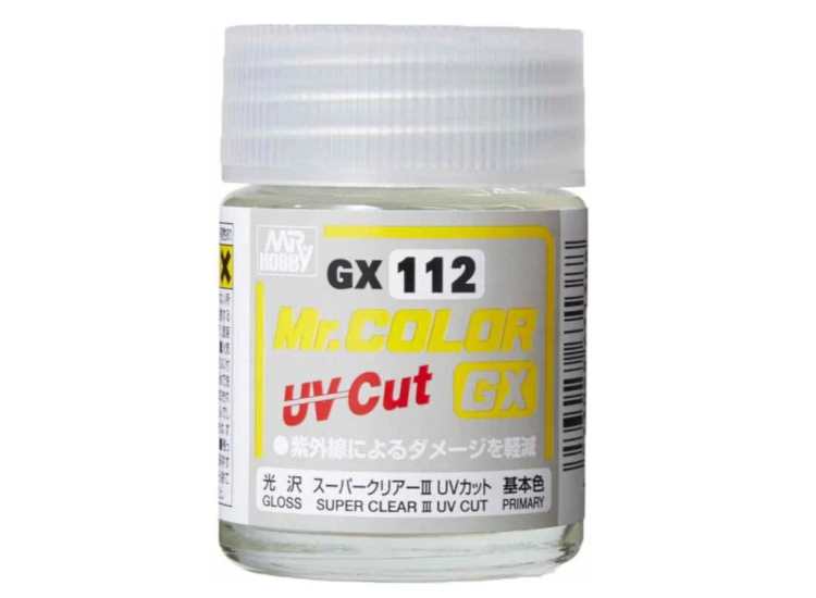 Mr Hobby MRHGX112 18ml - Mr Clear Color GX Super Clear III UV Cut Gloss Lacquer