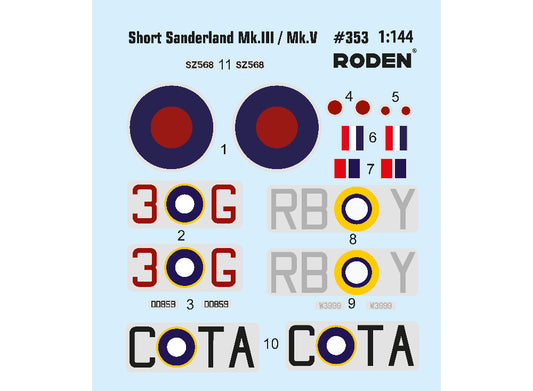 1/144 Roden - Short S.25 Sunderland Mark III/V