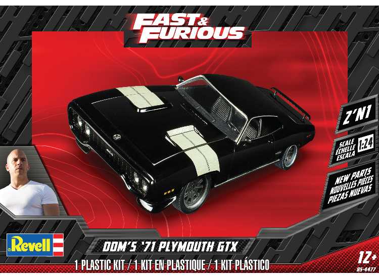 1/24 Revell Monogram - Fast and Furious - Dom's '71 Plymouth GTX