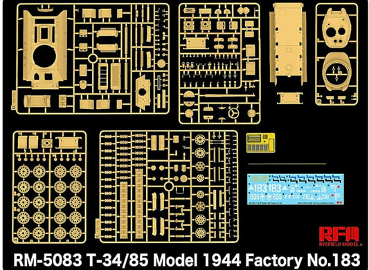 1/35 Rye Field - T-34/85 Model 1944 Factory No. 183
