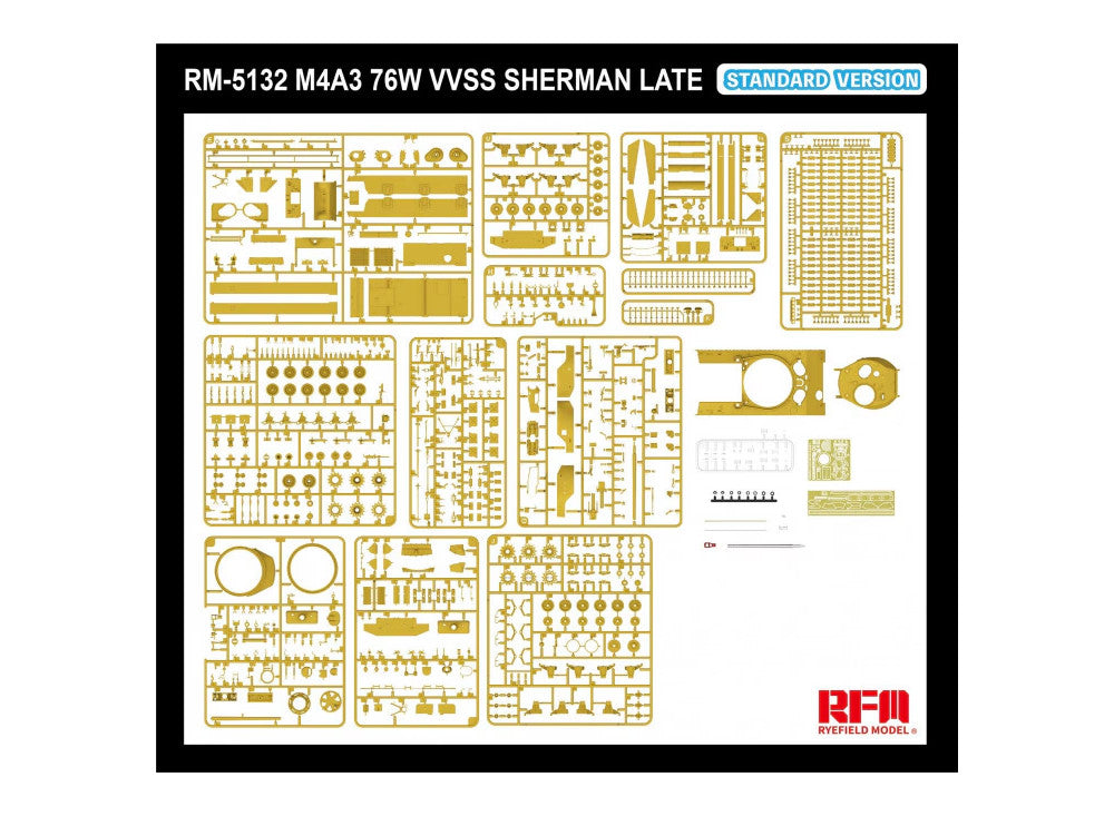 1/35 Rye Field - M4A3 Sherman 76W VVSS Late - Standard Version