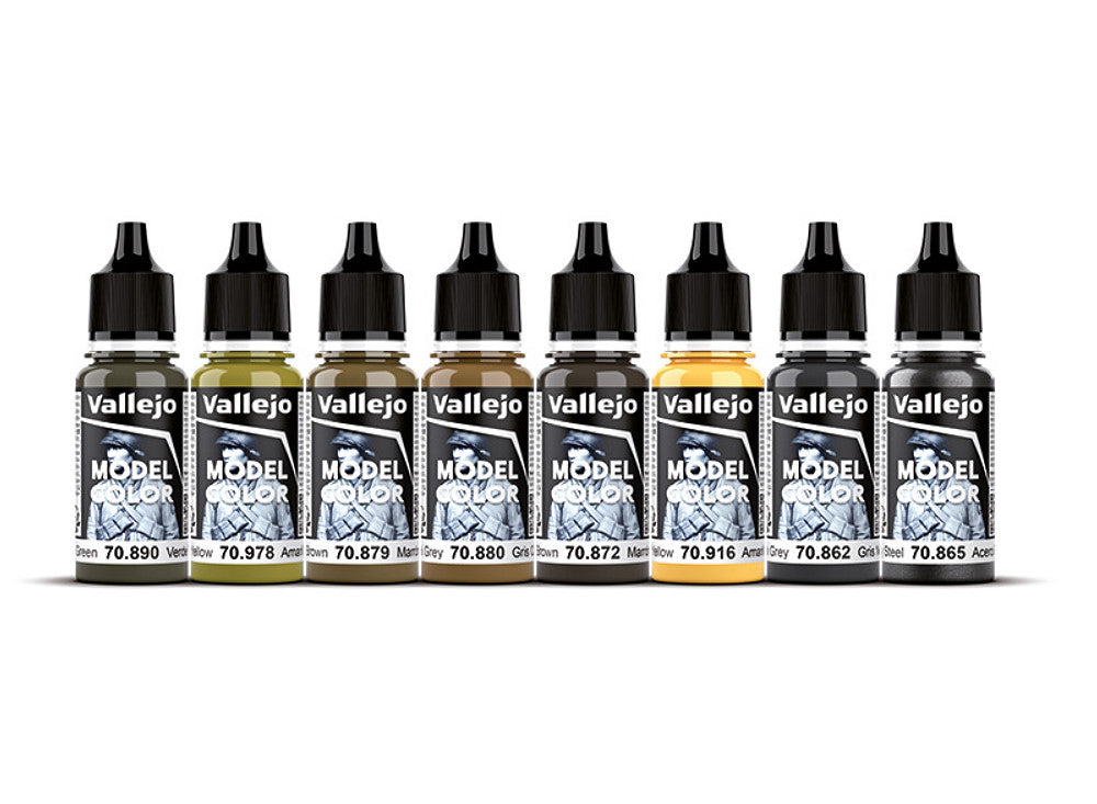 Vallejo 70108 18ml x8 Model Colour Acrylic Paint Set Panzer Colours