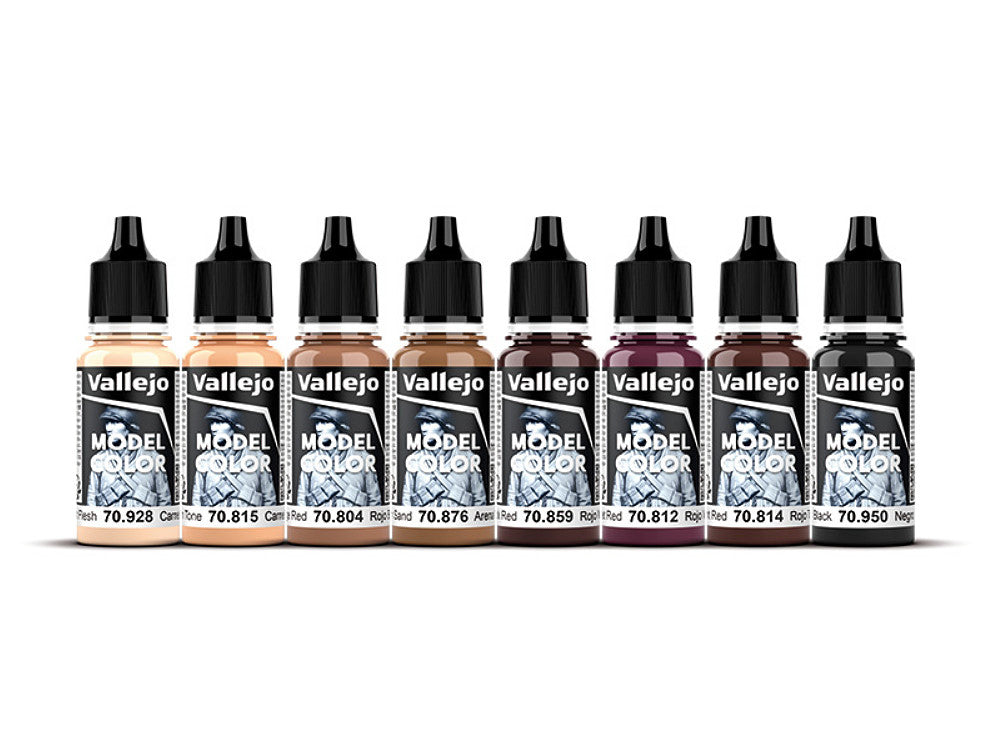Vallejo 70119 18ml x 8 - Model Color Acrylic Paint Set - Faces Painting Set