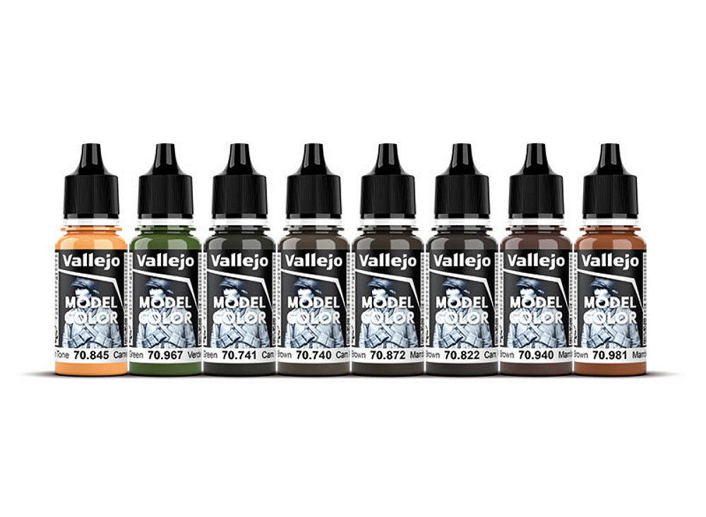 Vallejo 70180 18ml x 8 Model Color Set - Waffen SS Camouflage Set