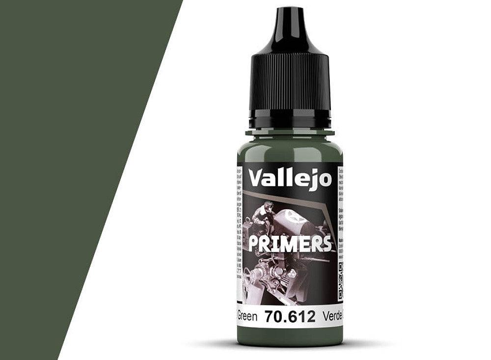 Vallejo 70612 18ml Polyurethane Primer - Nato Green FS34094