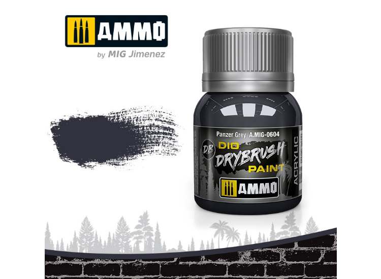 40ml Ammo Mig - Drybrush Acrylic Paint - Panzer Grey