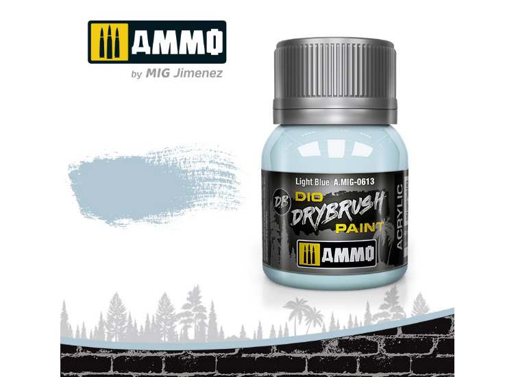 40ml Ammo Mig - Drybrush Acrylic Paint - Light Blue