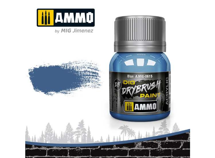 40ml Ammo Mig - Drybrush Acrylic Paint - Blue