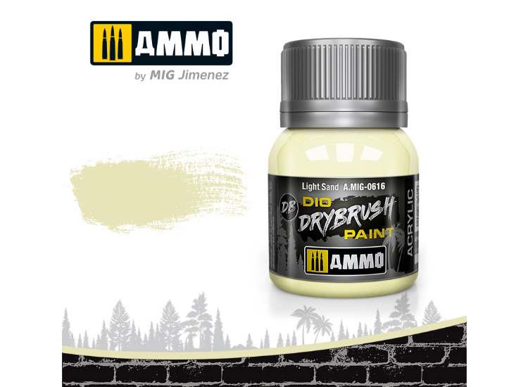 40ml Ammo Mig - Drybrush Acrylic Paint - Light Sand