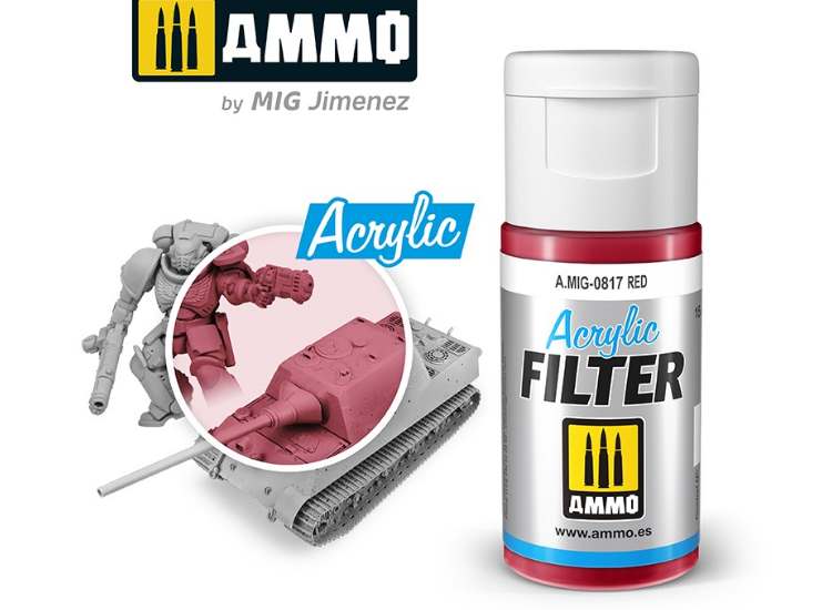 15ml Ammo Mig - Acrylic Filter - Red