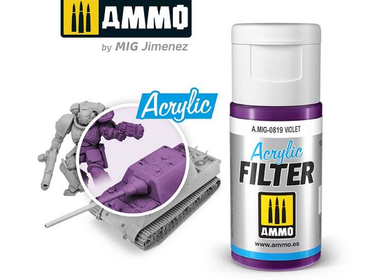 15ml Ammo Mig - Acrylic Filter - Violet