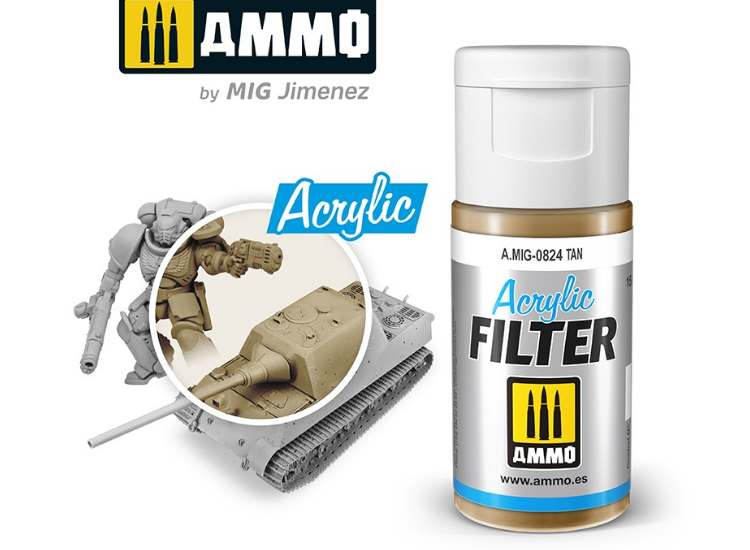 15ml Ammo Mig - Acrylic Filter - Tan
