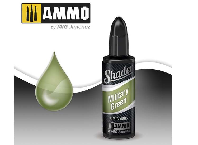 10ml Ammo Mig - Acrylic Shader - MILITARY GREEN