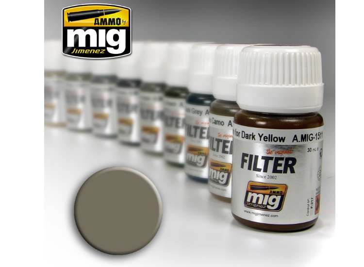 30ml Ammo Mig - Enamel Filter - Grey For Yellow Sand