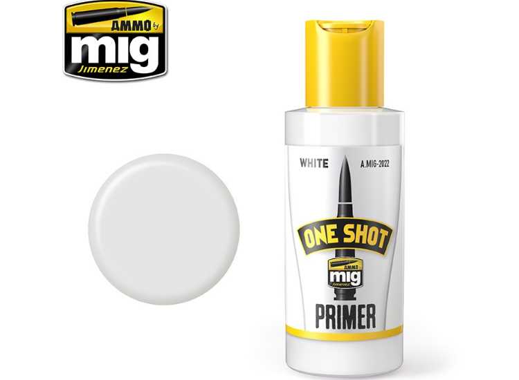 60ml Ammo Mig - One Shot Acrylic Primer - White