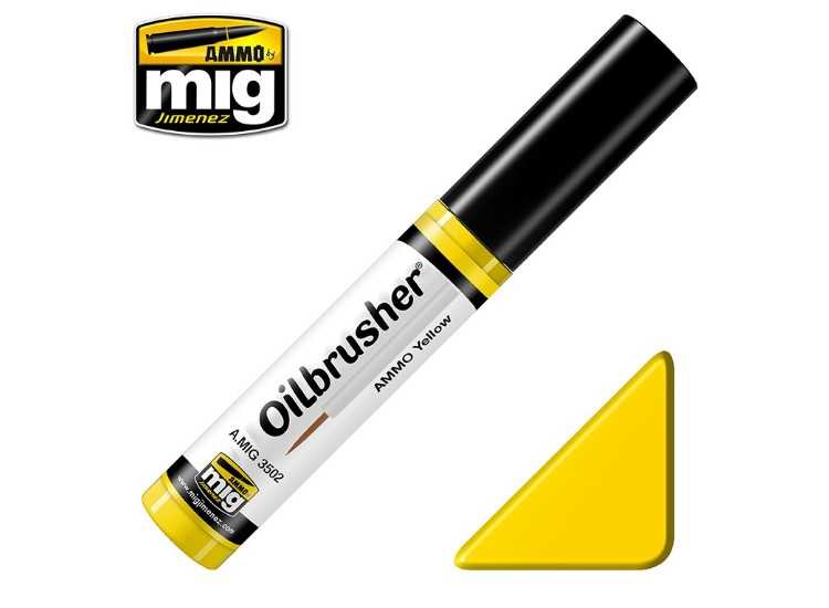 10ml Ammo Mig - Oilbrusher Paint - Ammo Yellow