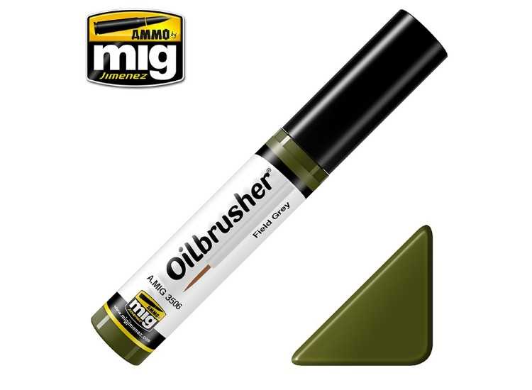 10ml Ammo Mig - Oilbrusher Paint - Field Green