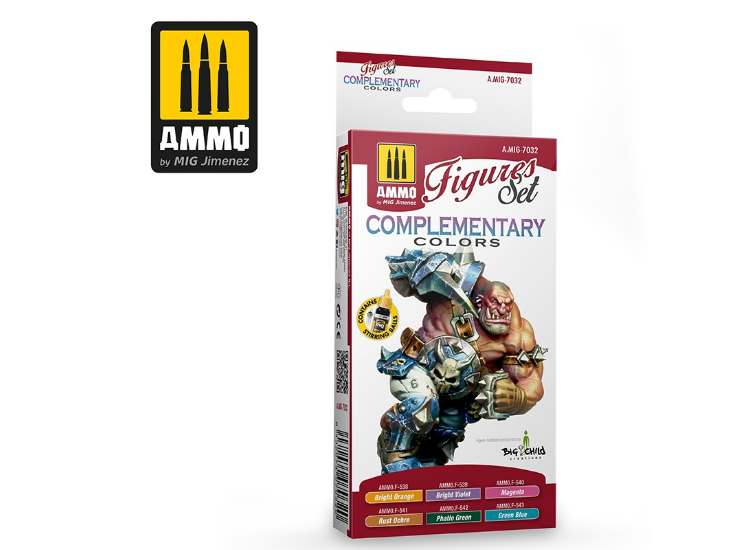 17ml x6 Ammo Mig - Complimentary Figure Colours - Acrylic Paint Set