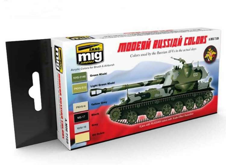 17ml x6 Ammo Mig - Modern Russian Camo Acrylic Paint Set
