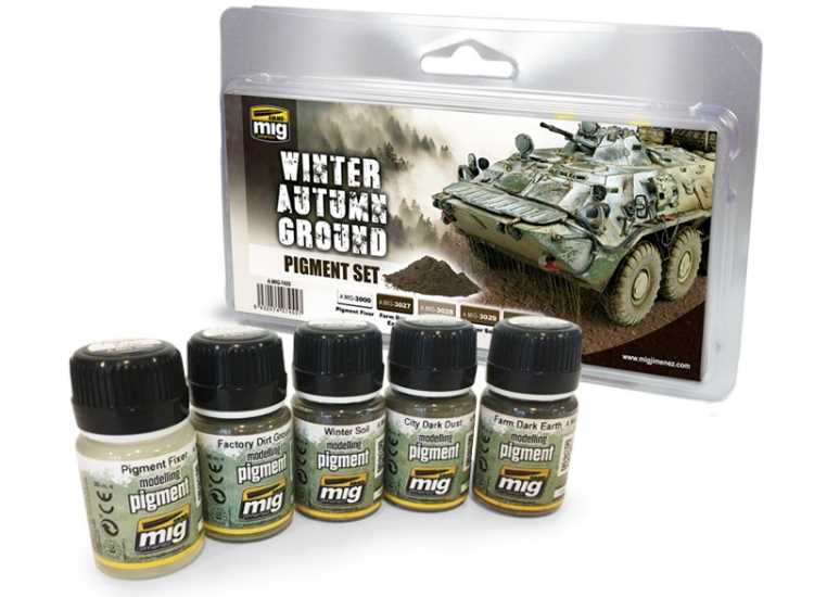 30ml x5 Ammo Mig - Winter / Autumn Ground Pigment Set