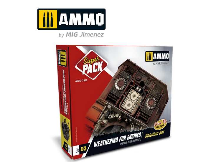 Ammo Mig A.Mig7804 - - Engine Weathering / Paint Set