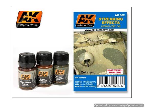 35ml x 3 AK Interactive - Streaking Effects Set