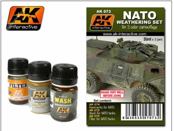 3 x 35ml AK Interactive - NATO Weathering Set