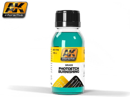 100ml AK Interactive - Brass Photoetch Burnishing Fluid
