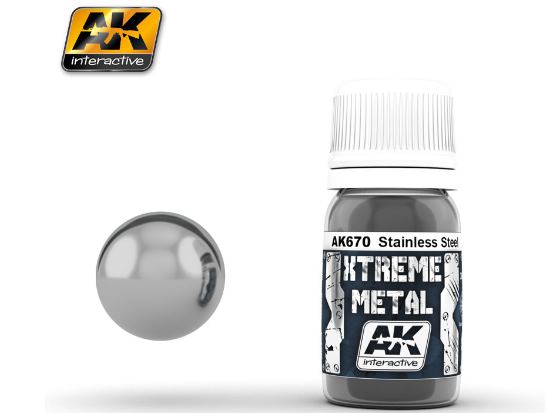 30ml AK Interactive - Xtreme Metal Paints - Stainless Steel