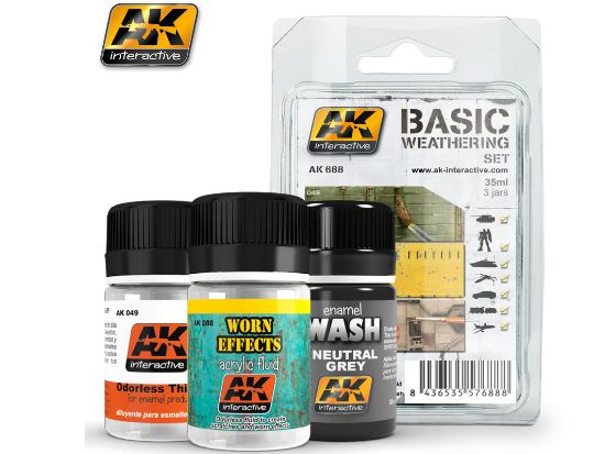 3x 35ml AK Interactive - Basic Weathering Set