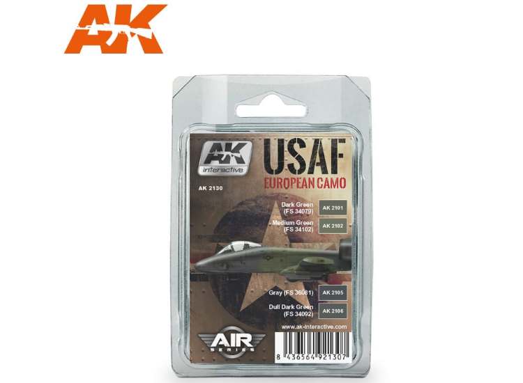 17ml x4 AK Interactive - USAF European Camo Acrylic Paint Set