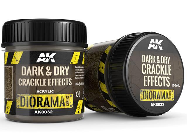 AK Interactive AAK08032 100ml - Dark and Dry Crackle Effects
