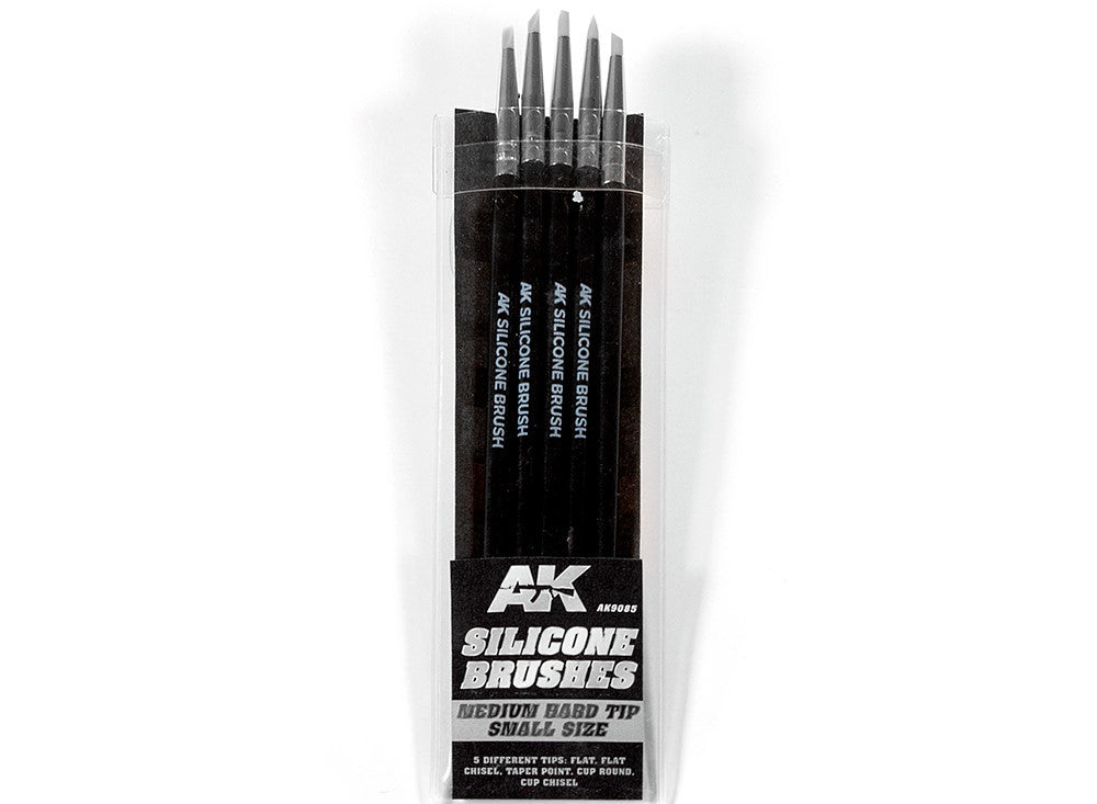 AK Interactive - Silicone Brushes - Medium Hard Tip - Small