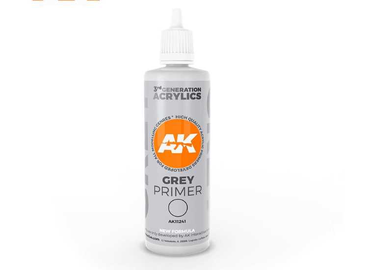 100ml AK Interactive - 3G Acrylic Primer - Grey