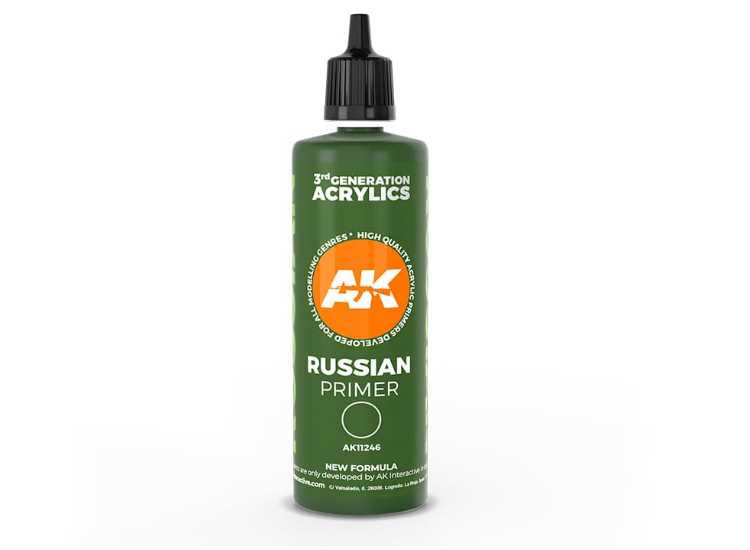 100ml AK Interactive - 3G Acrylic Primer - Russian Green
