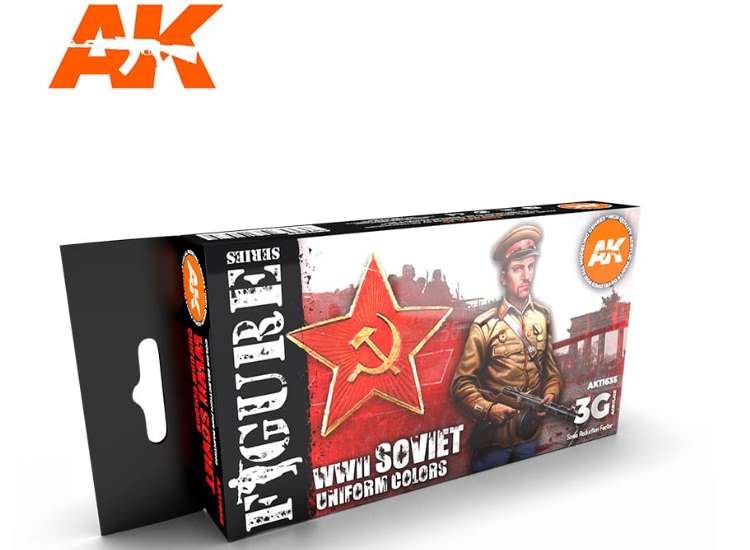 17ml x6 AK Interactive - WW2 Soviet Uniforms - 3G Acrylic Paint Set