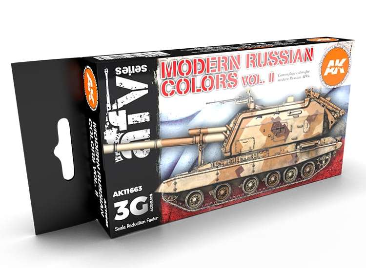 17ml x6 AK Interactive - Modern Russian Colours Vol 2 - 3G Acrylic Paint Set