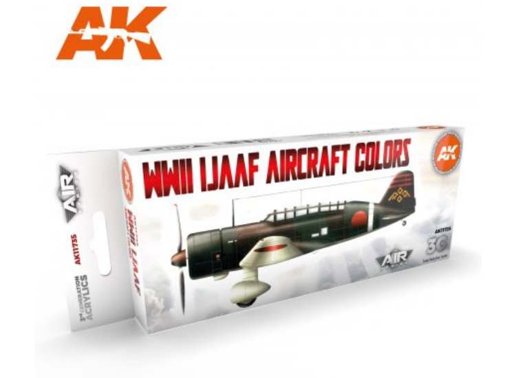 AK Interactive 11735 17ml x8 - WWII IJAAF Aircraft Colours - 3G Acrylic Paint Set