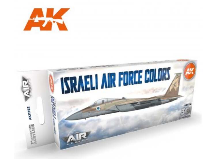 AK Interactive 11752 17mlx x8 - Israeli Air Force Colours - 3G Acrylic Paint Set